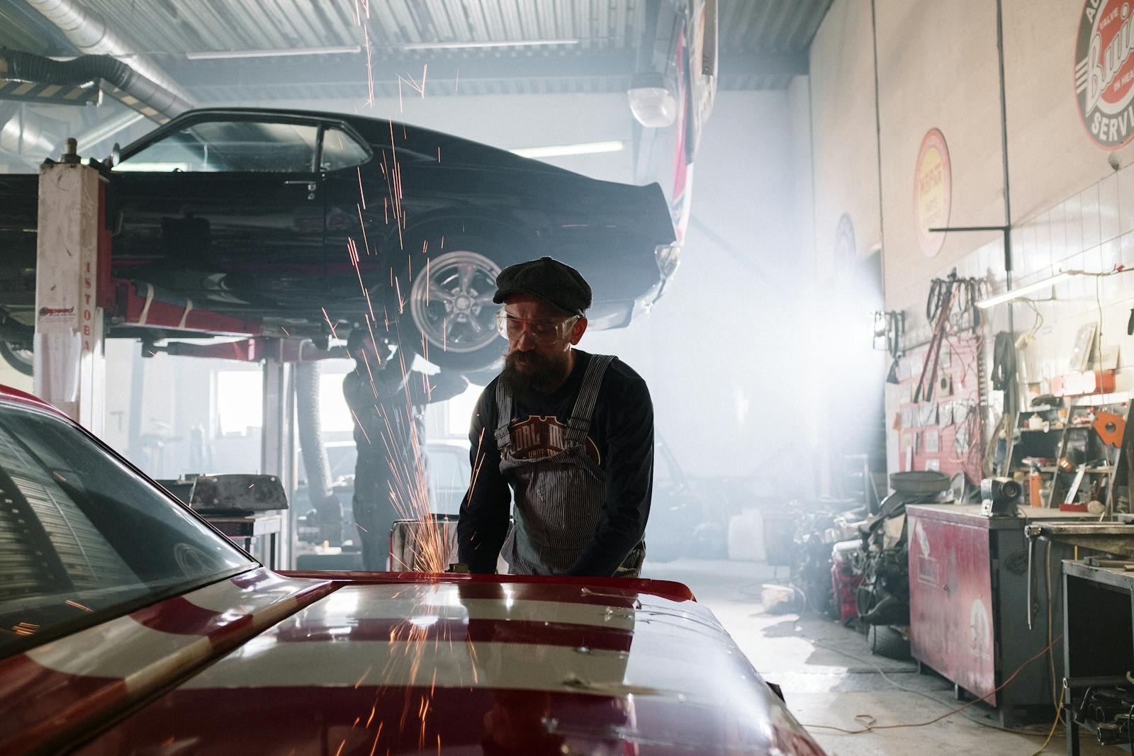 Mobile auto glass technician repairing a windshield chip on-site in Colfax CA along the I-80 corridor